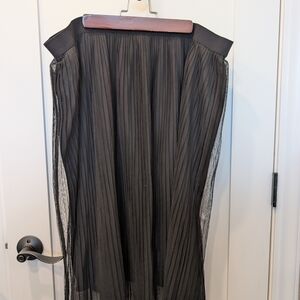 H&M Black Sheer Pleated Skirt